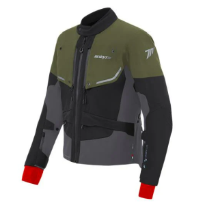 Geaca (jacheta) motociclete barbati Touring/Adventure Seventy All season model SD-JT45 Expedition culoare: verde military/negru/gri - concept modular (geaca laminata; waterproof si pe exterior)