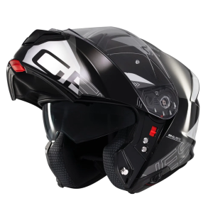 Casca modulabila MT Genesis SV Atempo B2 negru/gri lucios Pinlock ready - omologare noua ECE 22.06 - tip viziera: MT-V-25